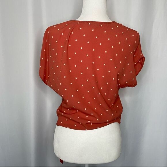 Madewell Wrap polka dot Top size Small - Picture 2 of 9